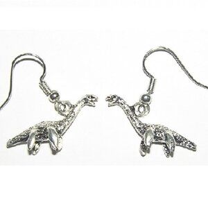 Loch Ness Monster Earrings, Cryptid, Plesiosaurus Dinosaur Earrings, 3D, Dangle